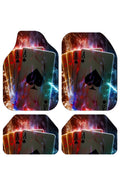 Poker As Kart Desenli -Kişiye Özel Tasarım-Premium Araç İçi Oto Paspası 4'lü Set – Universal Tüm Araç Modellerine Uyumlu, Kay