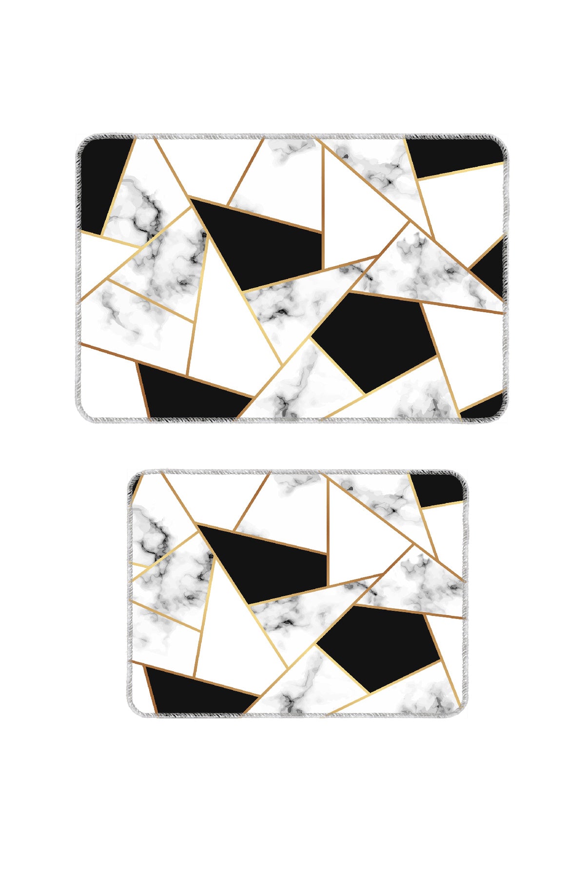Banyo Paspası 2'li Set Kaymaz Tabanlı ve Yıkanabilir 60x90 Cm - 50x60 Cm