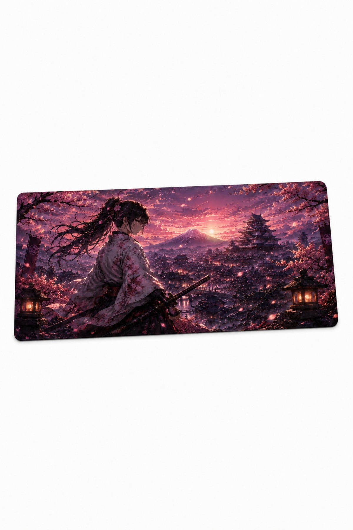Anime Samurai-Ninja Collection 80x40 cm Büyük Boy Gaming Mousepad Kaymaz Taban Deskmat