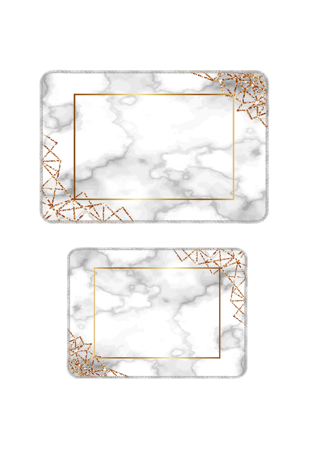 Banyo Paspası 2'li Set Kaymaz Tabanlı ve Yıkanabilir 60x90 Cm - 50x60 Cm