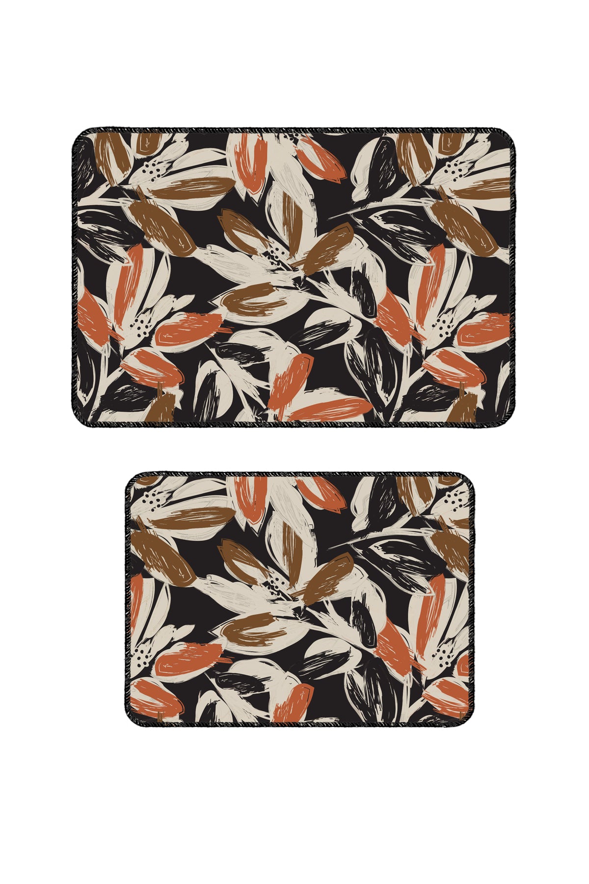 Banyo Paspası 2'li Set Kaymaz Tabanlı ve Yıkanabilir 60x90 Cm - 50x60 Cm