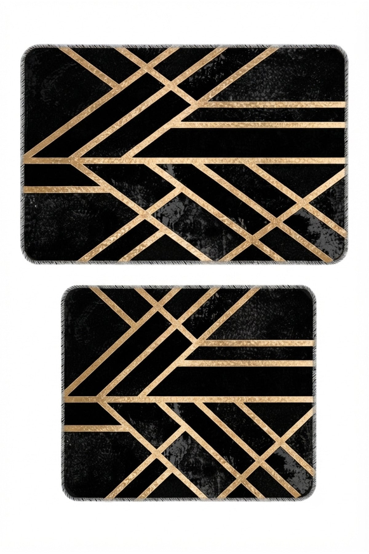 Banyo Paspası 2'li Set Kaymaz Tabanlı ve Yıkanabilir 60x90 Cm - 50x60 Cm