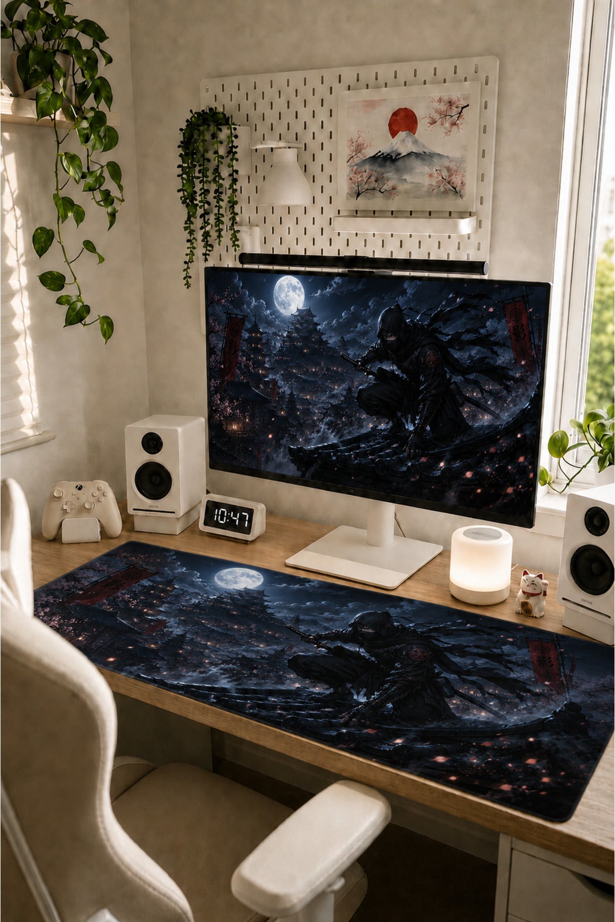 Anime Samurai-Ninja Collection 80x40 cm Büyük Boy Gaming Mousepad Kaymaz Taban Deskmat