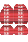 Kırmızı BRIDE Temalı Kişiye Özel Tasarım Universal Premium Araç İçi Oto Paspası 4'lü Set– Tüm Araç Modellerine Uyumlu-Kaymaz 