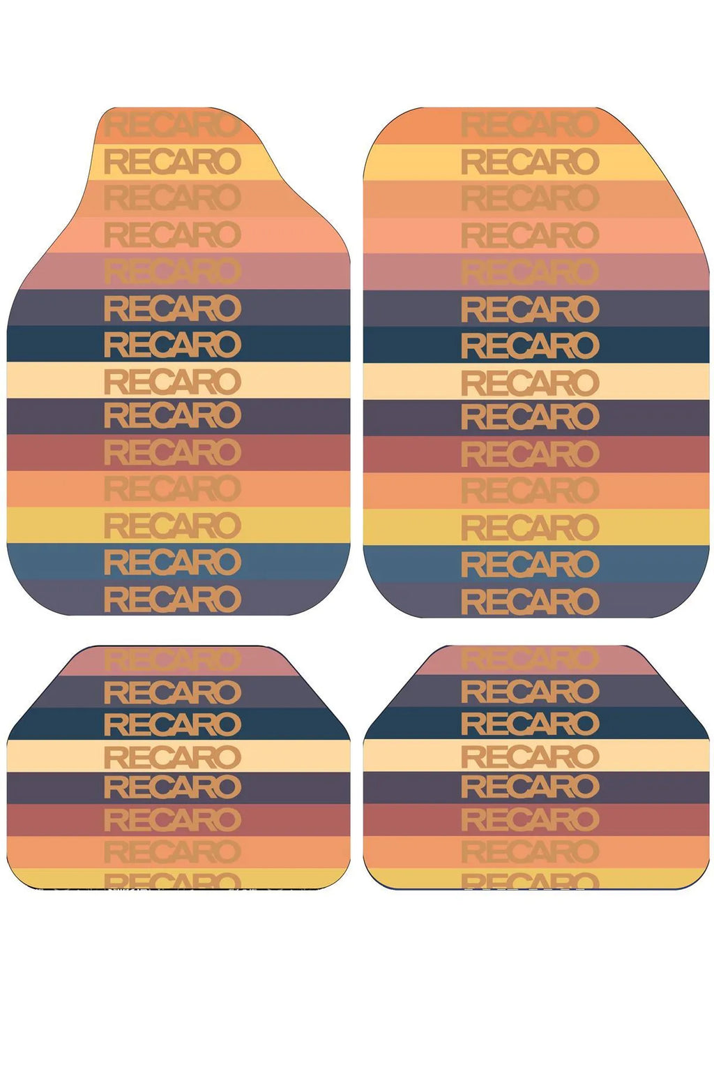RECARO Temalı Universal Premium Araç İçi Oto Paspası 4'lü Set – Tüm Araç Modellerine Uygun – Kaymaz DOT Taban