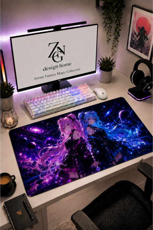 Anime Fantasy Magic Collection 80x40 cm Büyük Boy Gaming Mousepad Kaymaz Taban Deskmat