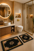 Banyo Paspası 2'li Set Kaymaz Tabanlı ve Yıkanabilir 60x90 Cm - 50x60 Cm