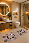 Banyo Paspası 2'li Set Kaymaz Tabanlı ve Yıkanabilir 60x90 Cm - 50x60 Cm