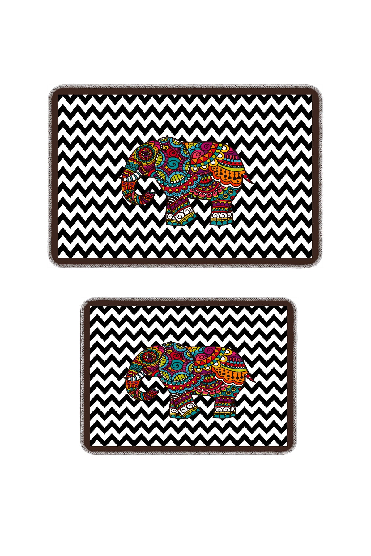 Banyo Paspası 2'li Set Kaymaz Tabanlı ve Yıkanabilir 60x90 Cm - 50x60 Cm