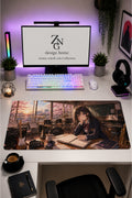 Anime scholl-cafe Collection 80x40 cm Büyük Boy Gaming Mousepad Kaymaz Taban Deskmat
