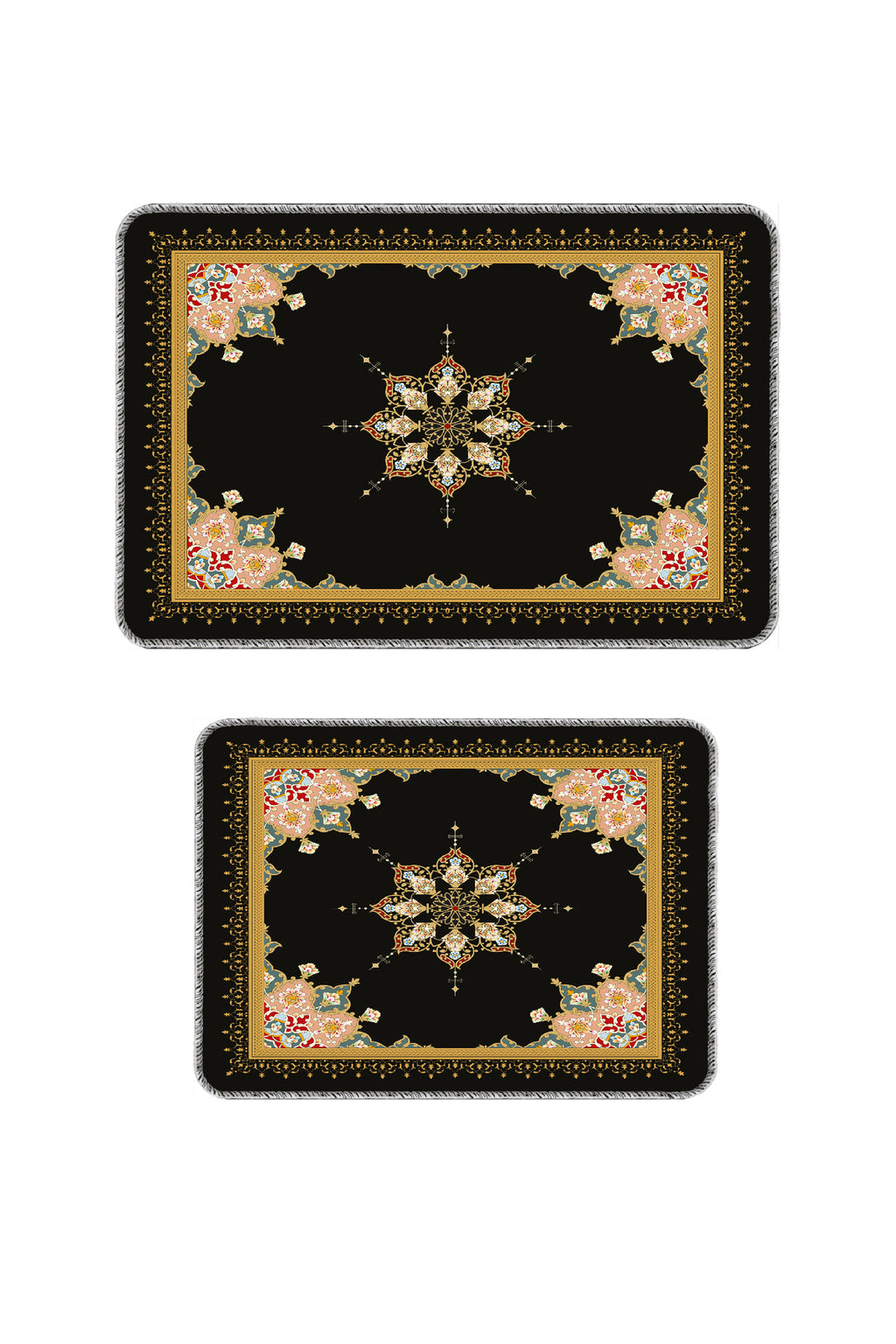 Banyo Paspası 2'li Set Kaymaz Tabanlı ve Yıkanabilir 60x90 Cm - 50x60 Cm