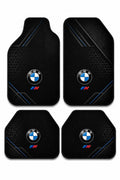 BMW M Tasarımlı Universal Premium Araç İçi Oto Paspası 4'lü Set – Tüm Araç Modellerine Uyumlu-Kaymaz DOT Taban