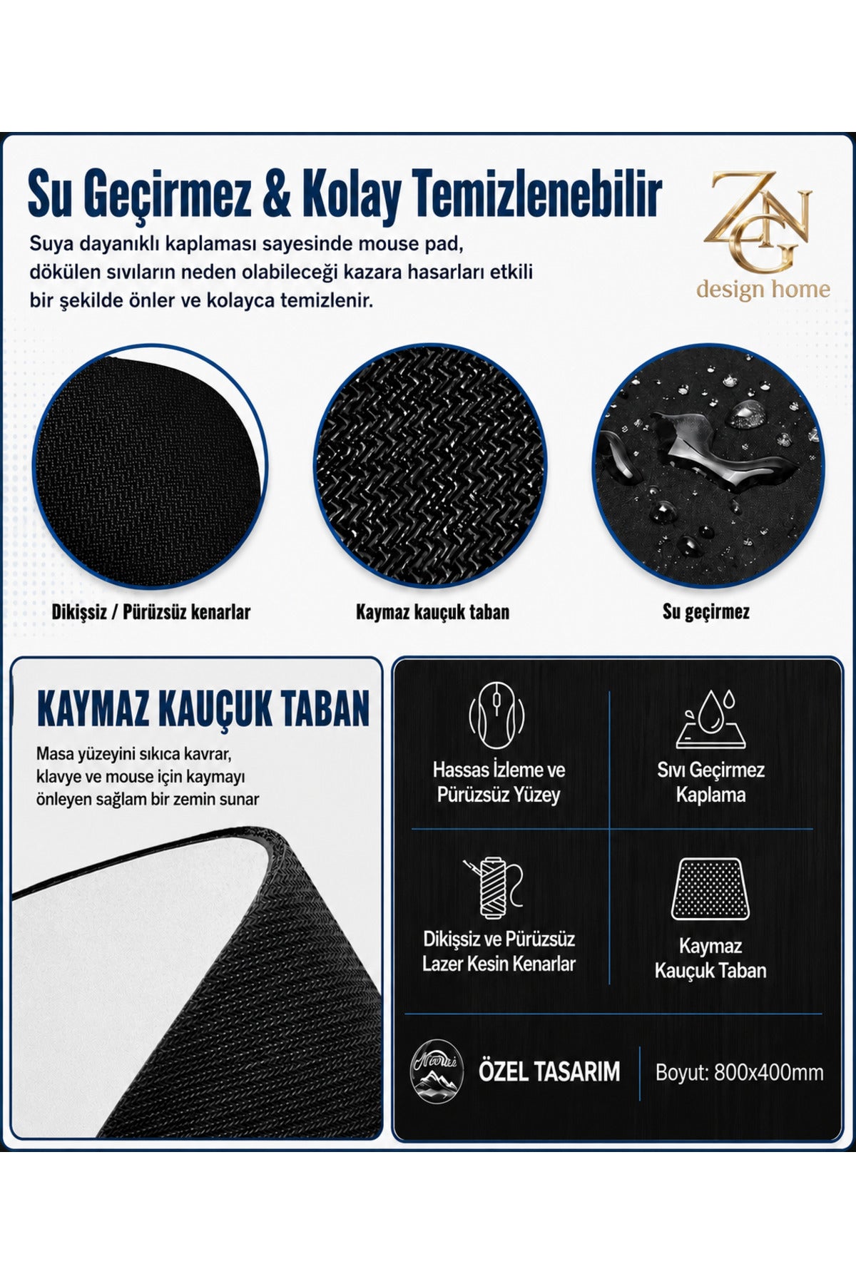 Pale Kingdoms Collection 80x40 cm Büyük Boy Gaming Mousepad Kaymaz Taban Deskmat