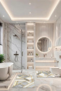 Banyo Paspası 2'li Set Kaymaz Tabanlı ve Yıkanabilir 60x90 Cm - 50x60 Cm