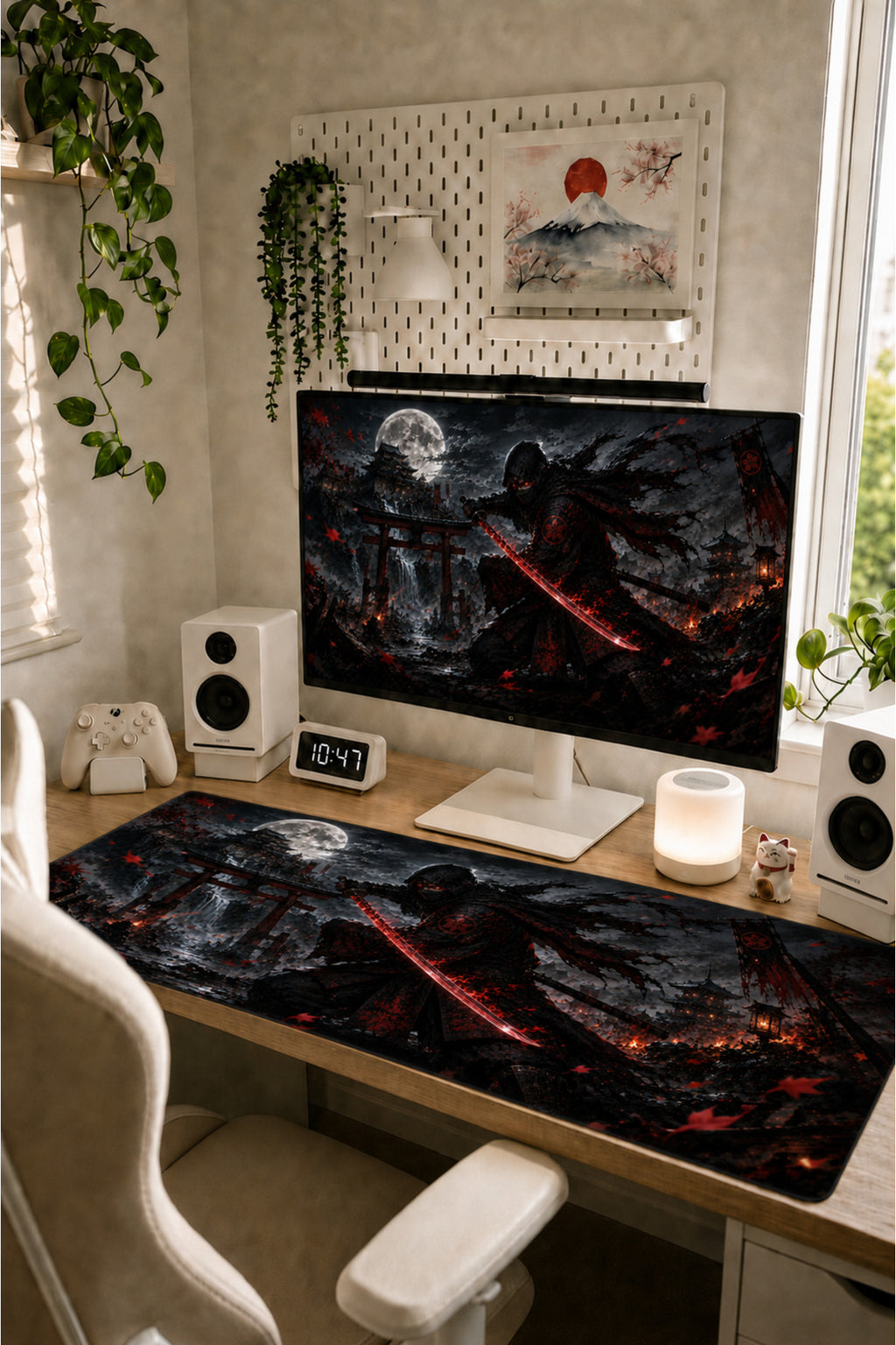 Anime Samurai-Ninja Collection 80x40 cm Büyük Boy Gaming Mousepad Kaymaz Taban Deskmat