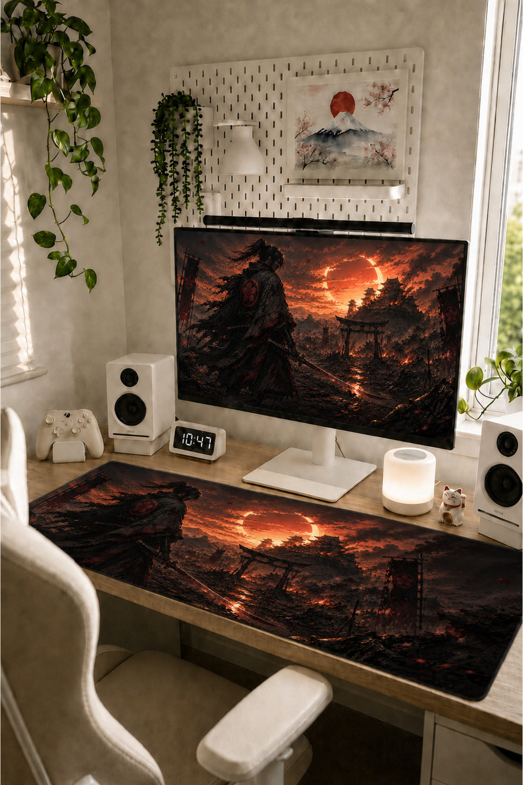Anime Samurai-Ninja Collection 80x40 cm Büyük Boy Gaming Mousepad Kaymaz Taban Deskmat