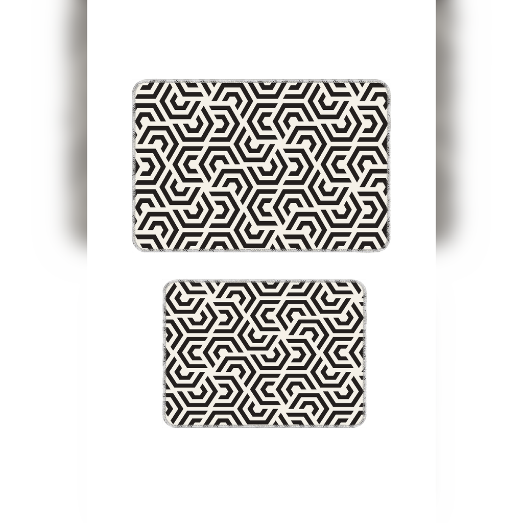 Banyo Paspası 2'li Set Kaymaz Tabanlı ve Yıkanabilir 60x90 Cm - 50x60 Cm