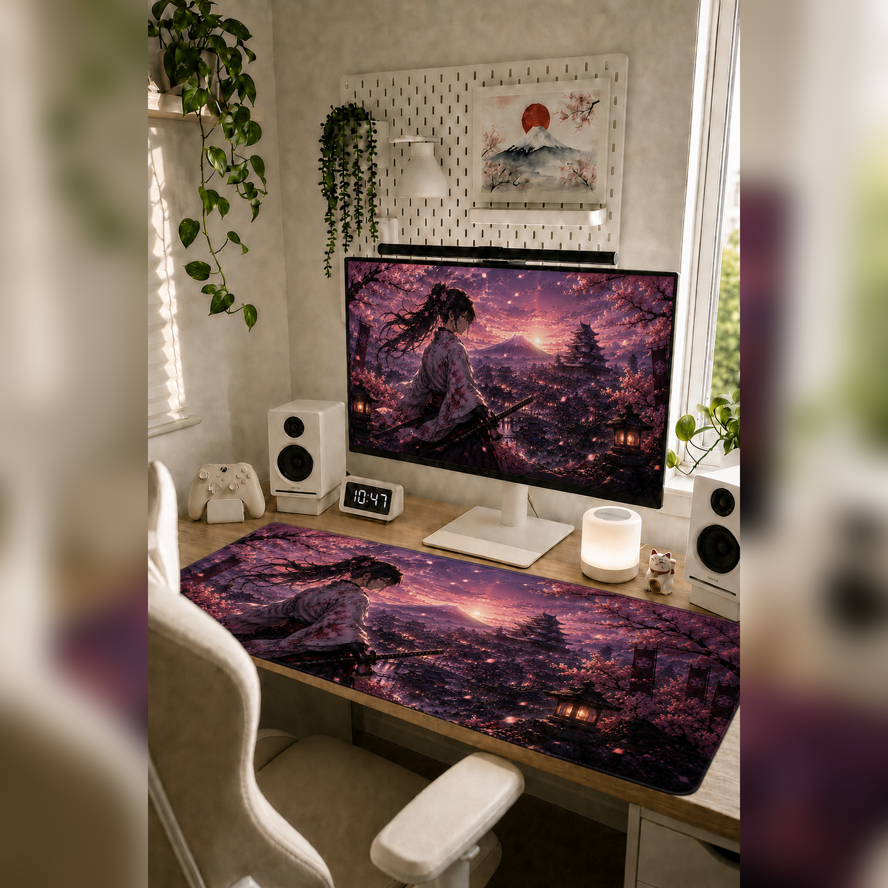 Anime Samurai-Ninja Collection 80x40 cm Büyük Boy Gaming Mousepad Kaymaz Taban Deskmat