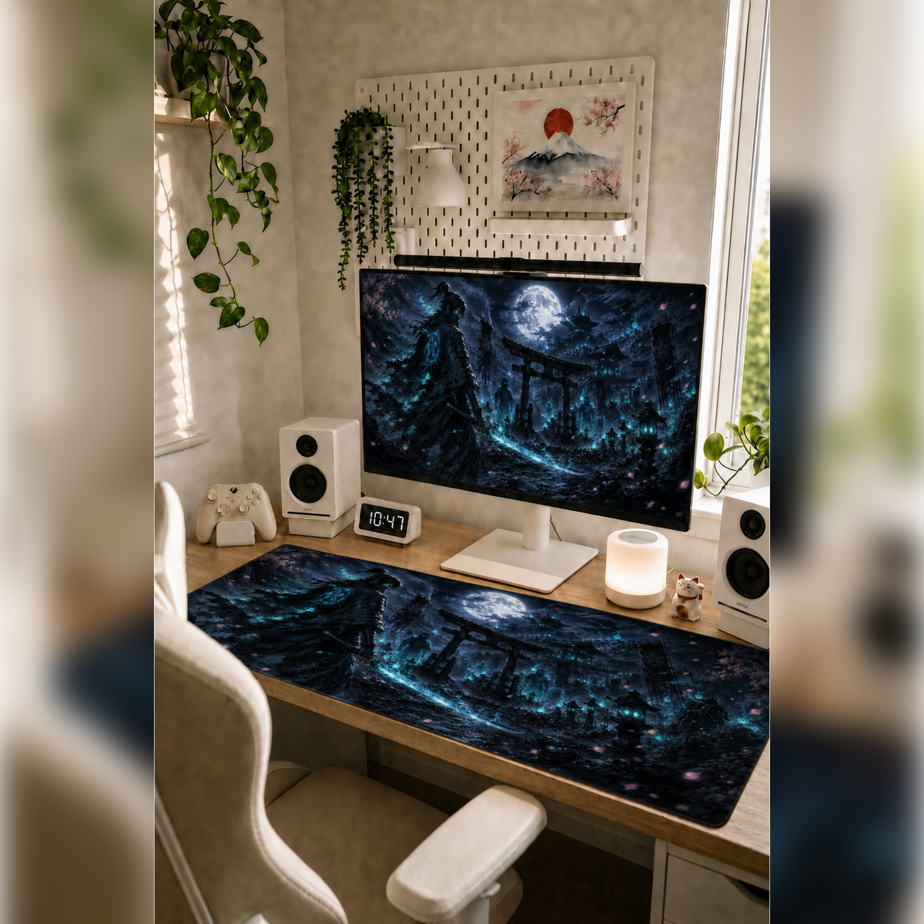 Anime Samurai-Ninja Collection 80x40 cm Büyük Boy Gaming Mousepad Kaymaz Taban Deskmat