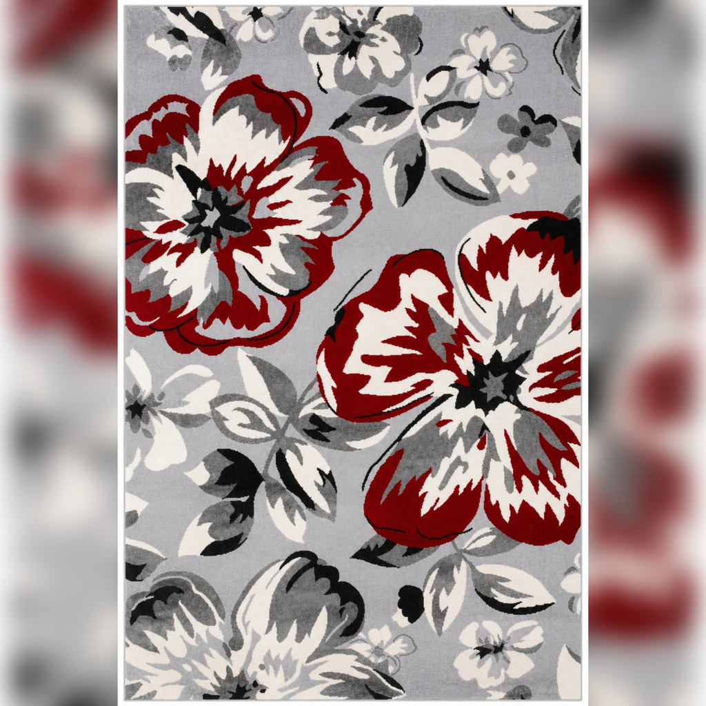 Flora Bloom Collection Çiçek Desenli Salon halı