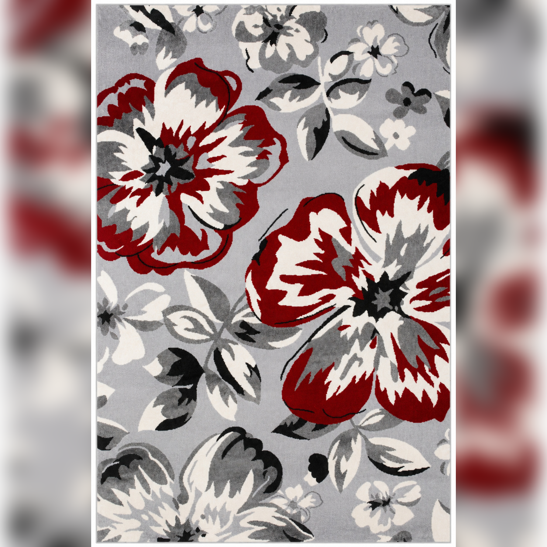 Flora Bloom Collection Çiçek Desenli Salon halı