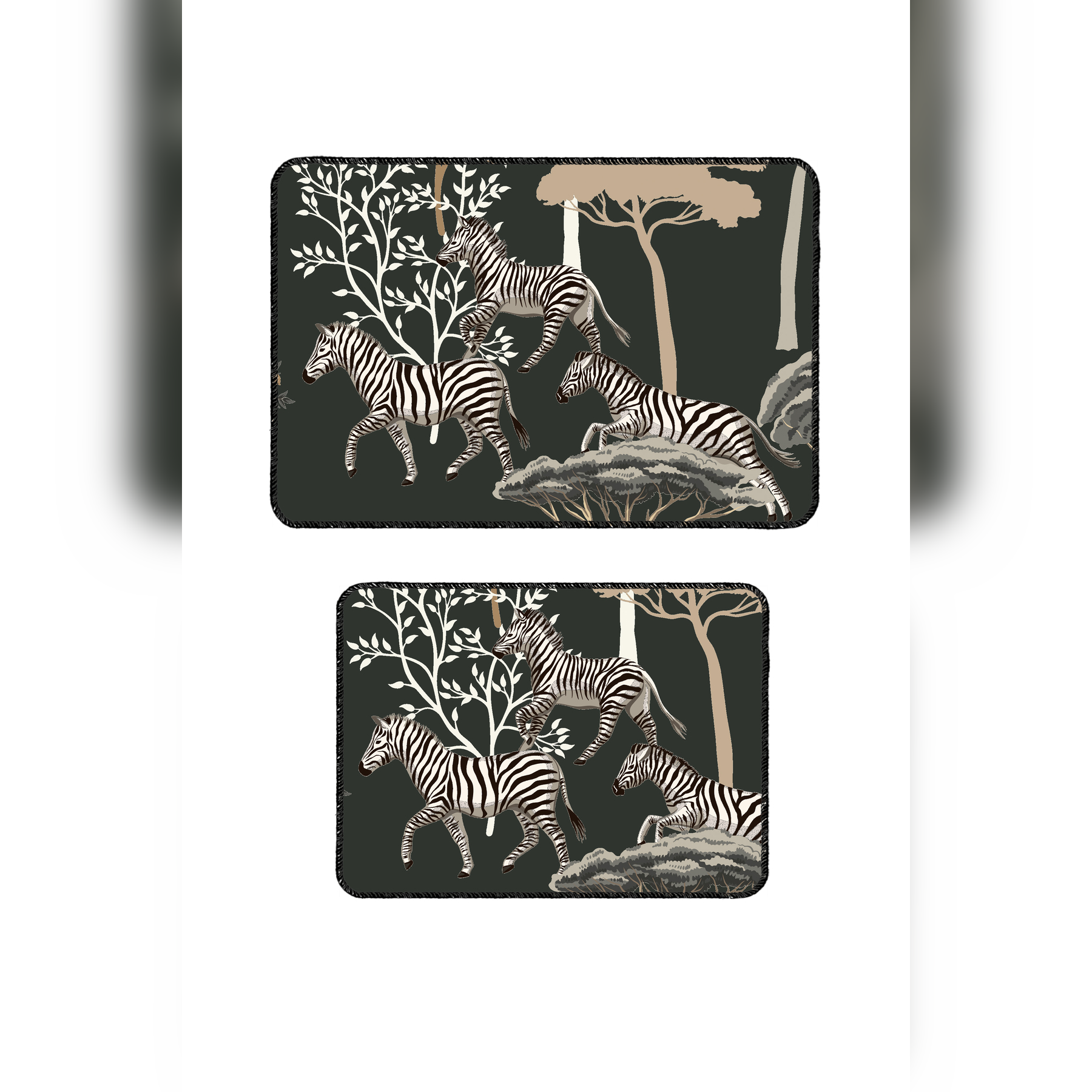 Banyo Paspası 2'li Set Kaymaz Tabanlı ve Yıkanabilir 60x90 Cm - 50x60 Cm