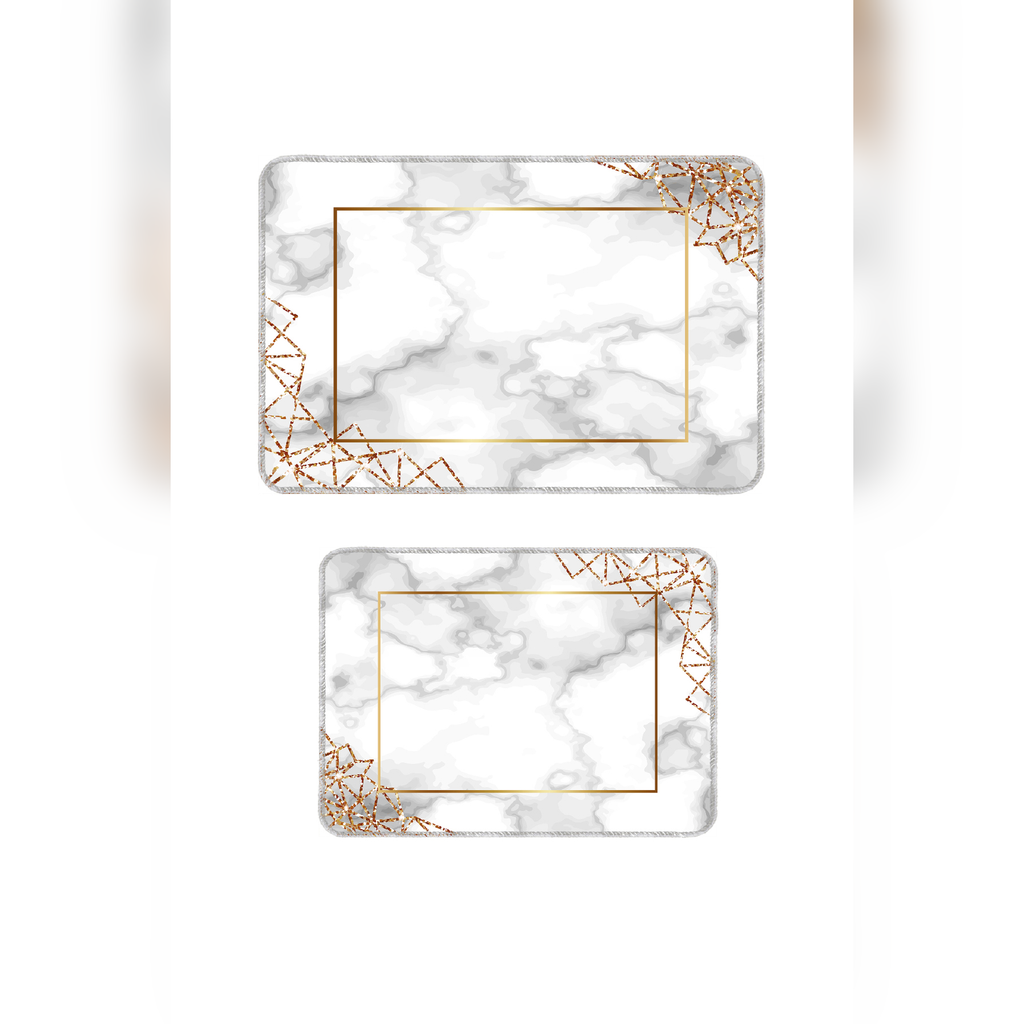 Banyo Paspası 2'li Set Kaymaz Tabanlı ve Yıkanabilir 60x90 Cm - 50x60 Cm