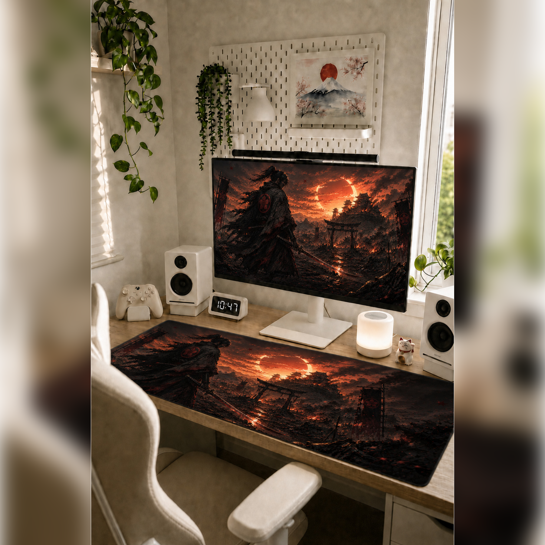 Anime Samurai-Ninja Collection 80x40 cm Büyük Boy Gaming Mousepad Kaymaz Taban Deskmat