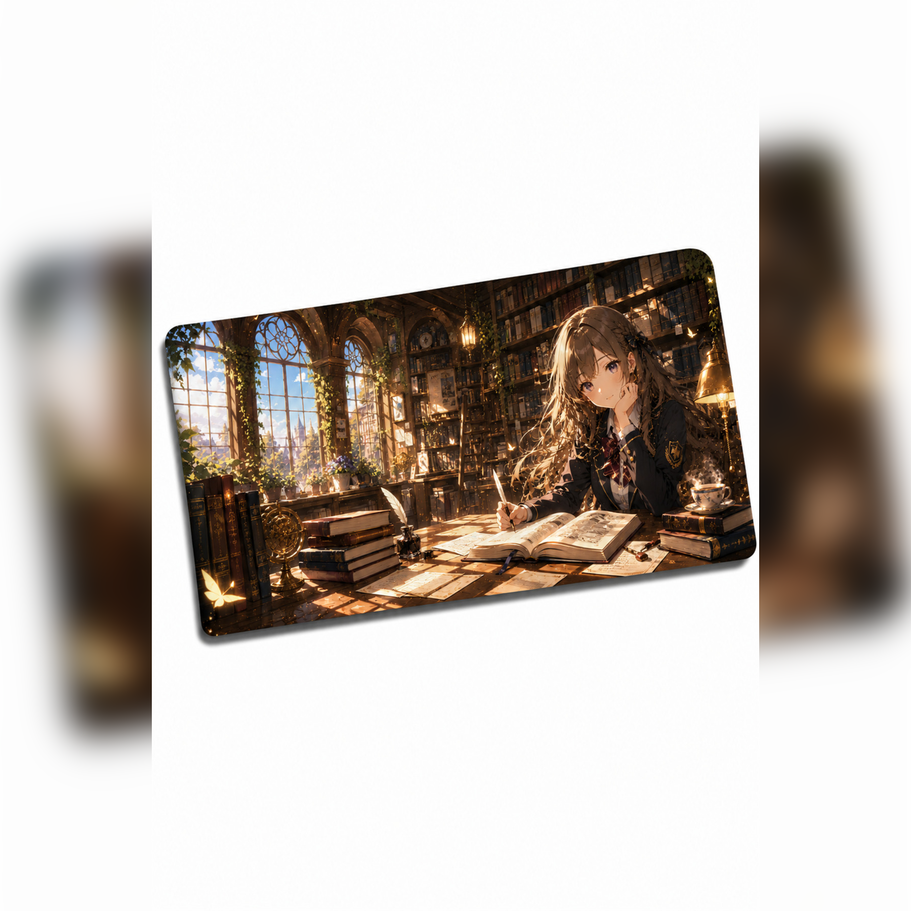 Anime scholl-cafe Collection 80x40 cm Büyük Boy Gaming Mousepad Kaymaz Taban Deskmat