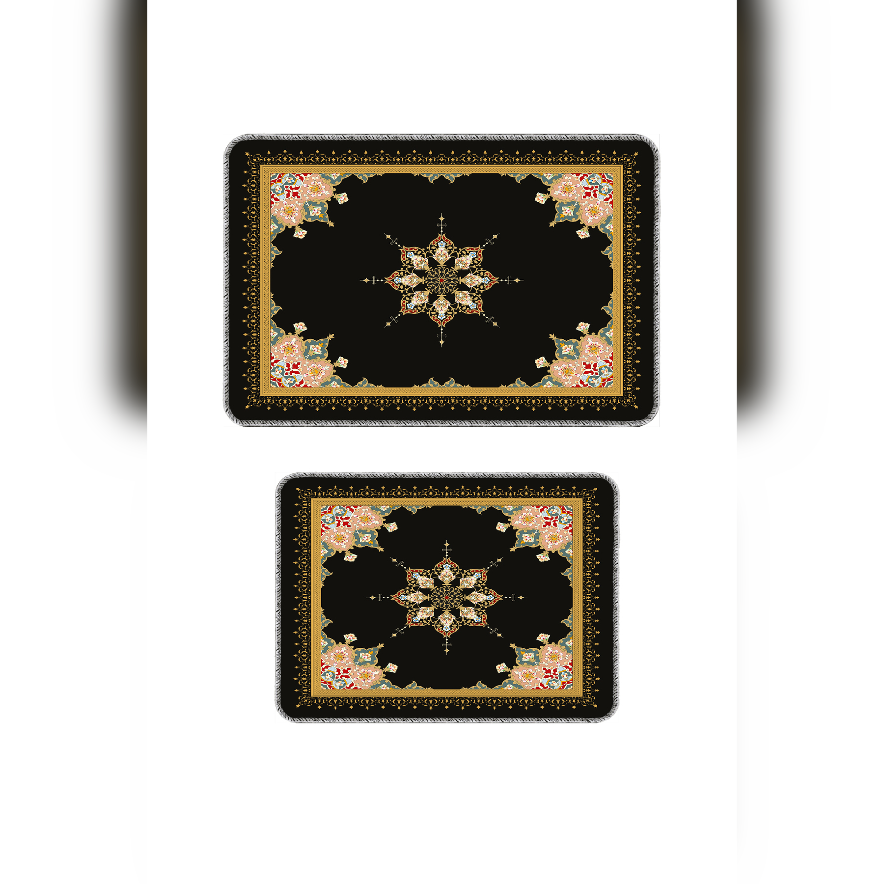 Banyo Paspası 2'li Set Kaymaz Tabanlı ve Yıkanabilir 60x90 Cm - 50x60 Cm