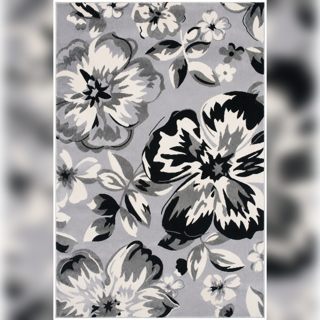 Flora Bloom Collection Çiçek Desenli Salon halı