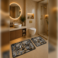 Banyo Paspası 2'li Set Kaymaz Tabanlı ve Yıkanabilir 60x90 Cm - 50x60 Cm