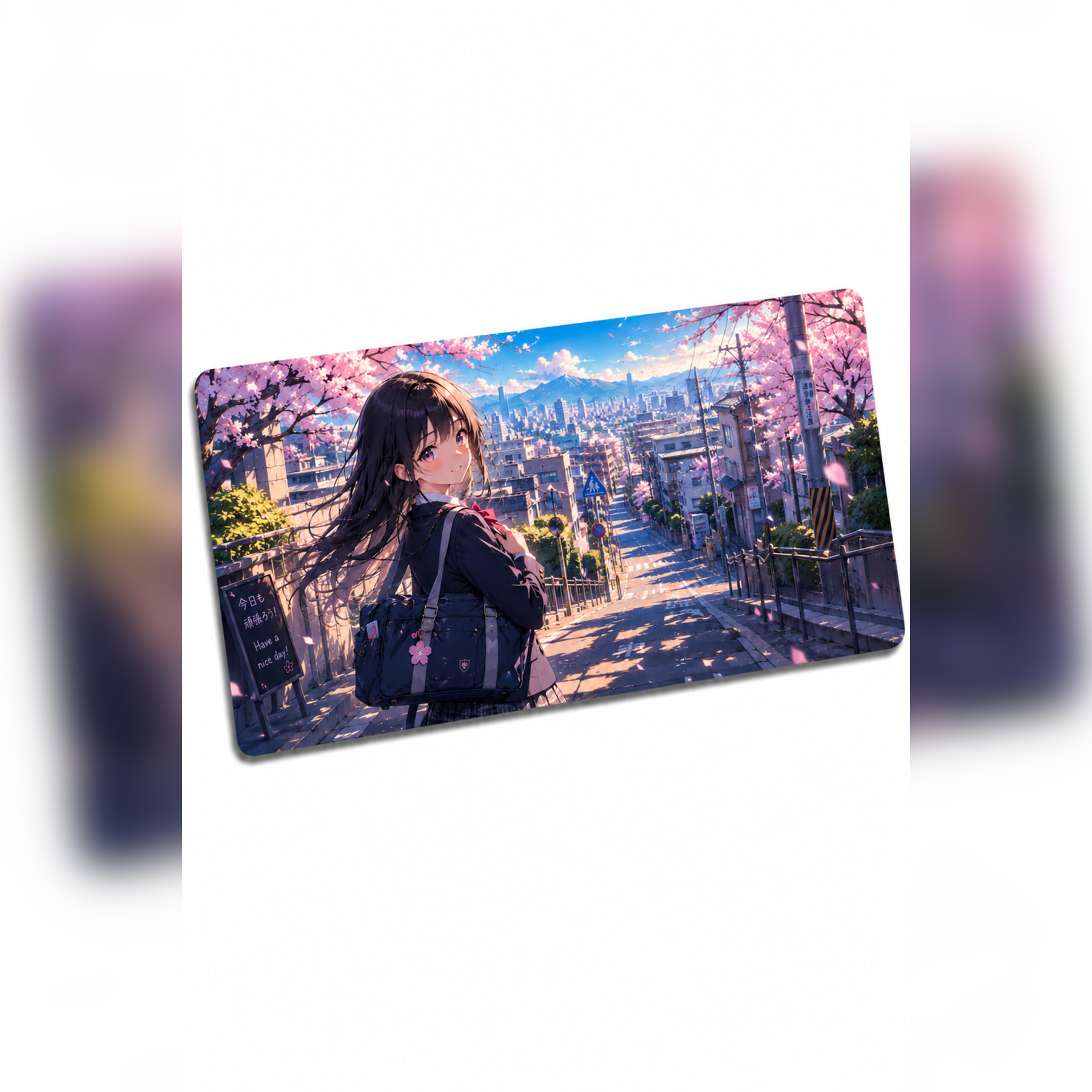 Anime scholl-cafe Collection 80x40 cm Büyük Boy Gaming Mousepad Kaymaz Taban Deskmat