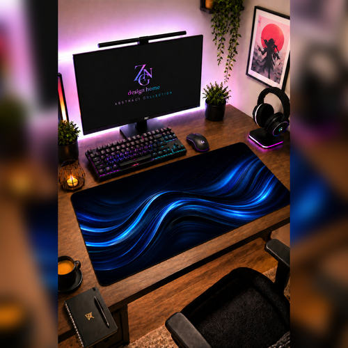 Abstract Collection 80x40 cm Büyük Boy Gaming Mousepad Kaymaz Taban Deskmat