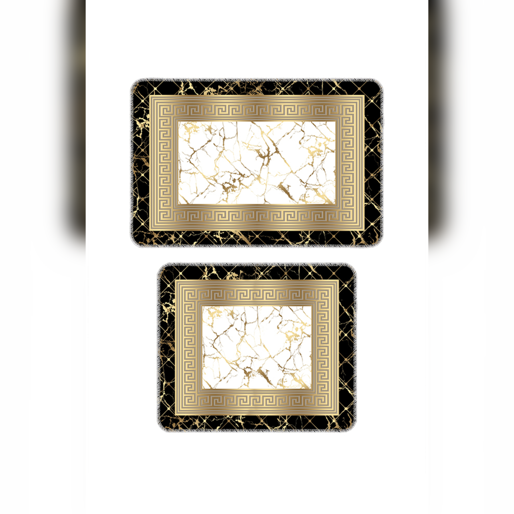 Banyo Paspası 2'li Set Kaymaz Tabanlı ve Yıkanabilir 60x90 Cm - 50x60 Cm