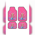 Mermaid Dream Figürlü Pembe Tasarım Universal Premium Araç İçi Oto Paspası 4'lü Set – Tüm Araç Modellerine Uygun – Kaymaz DOT Taban