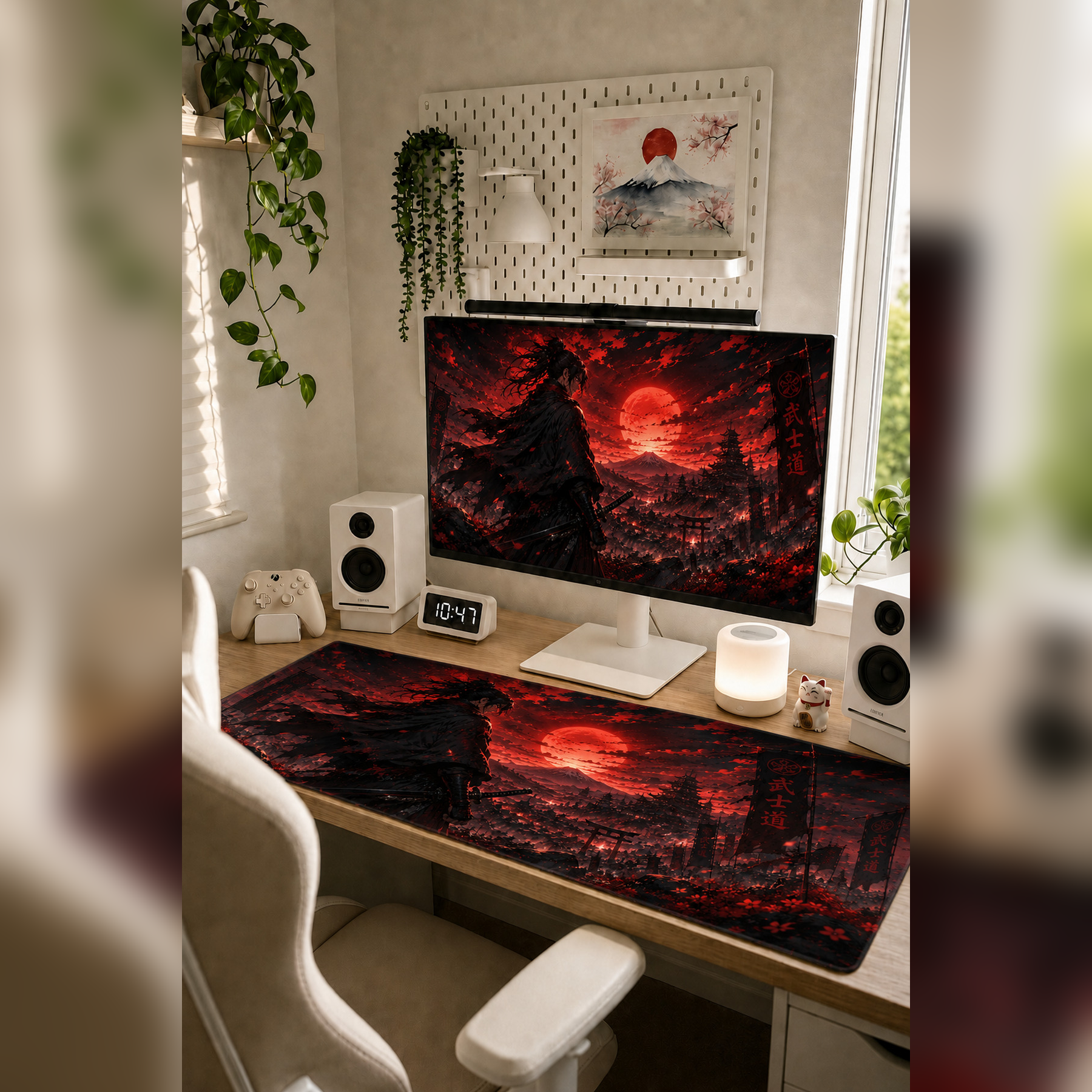 Anime Samurai-Ninja Collection 80x40 cm Büyük Boy Gaming Mousepad Kaymaz Taban Deskmat