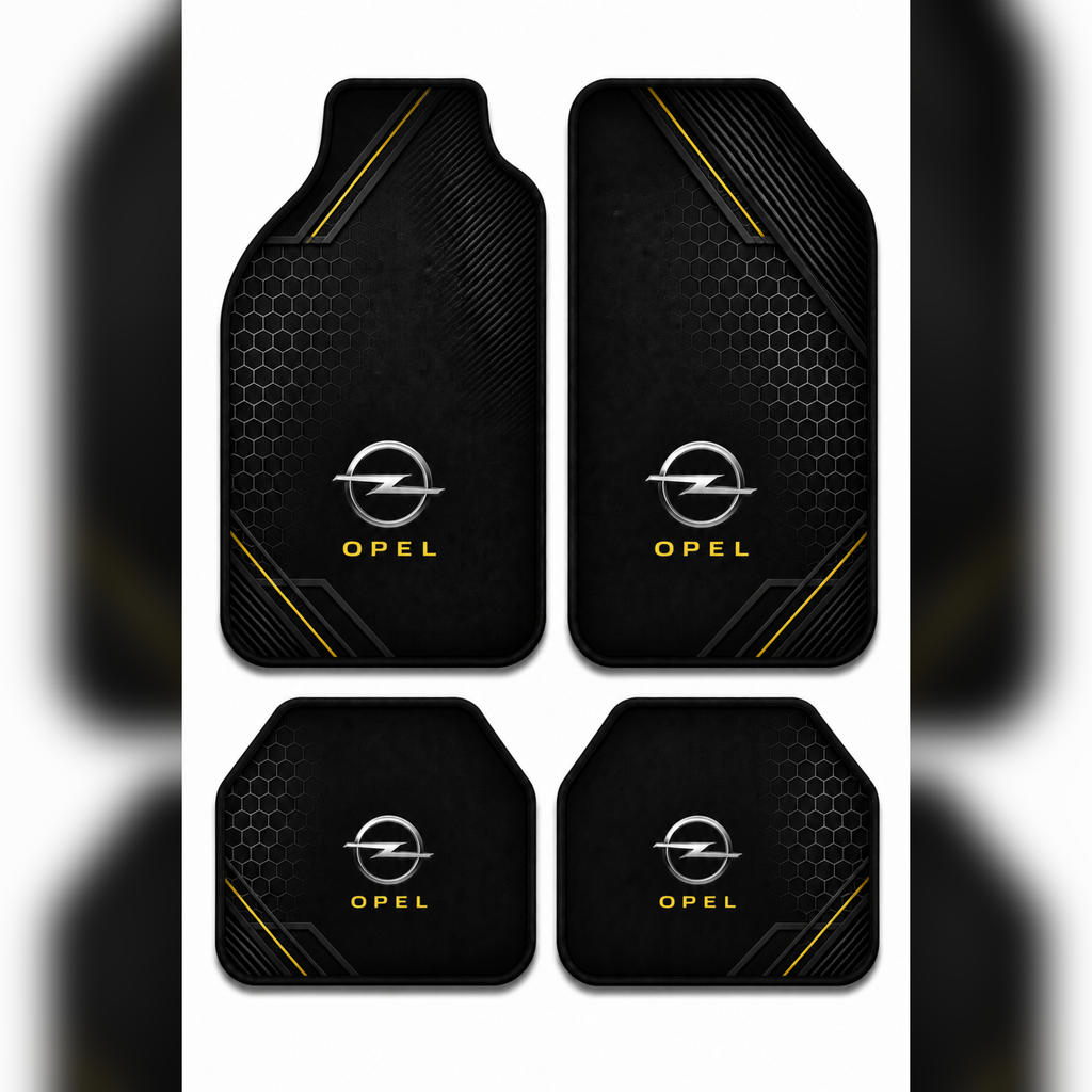 Opel Uyumlu Universal Premium Araç İçi Oto Paspası 4'lü Set – Tüm Araç Modellerine Uygun – Kaymaz DOT Taban