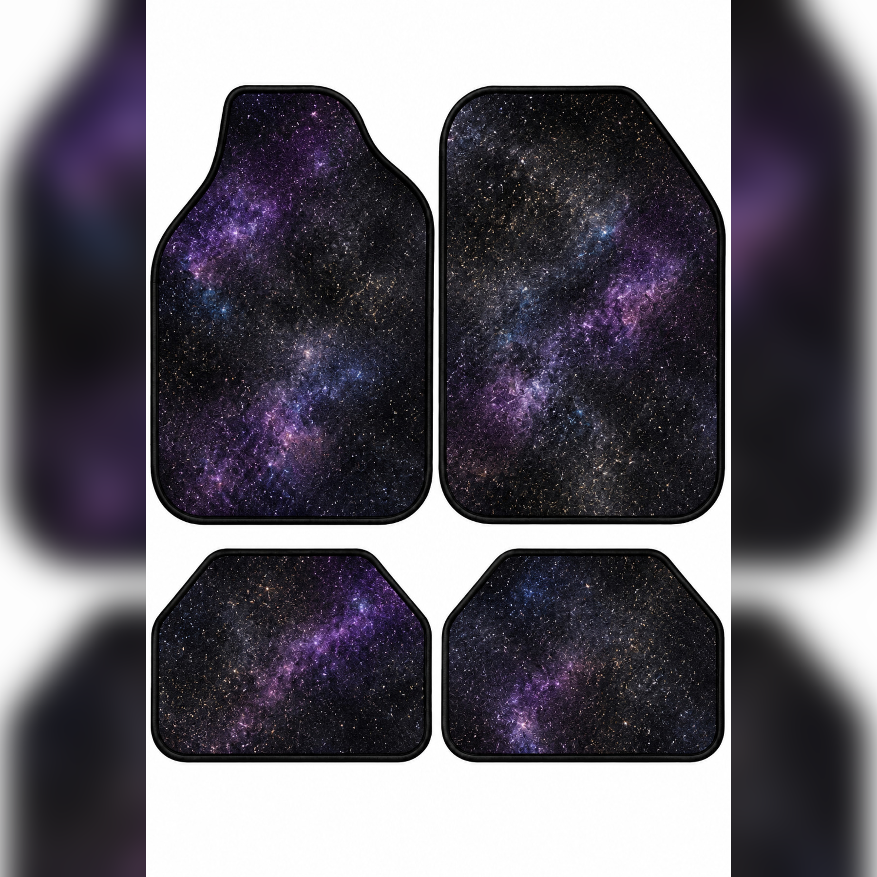 Galaxy Noir Tasarım Universal Premium Araç İçi Oto Paspası 4'lü Set – Tüm Araç Modellerine Uygun – Kaymaz DOT Taban