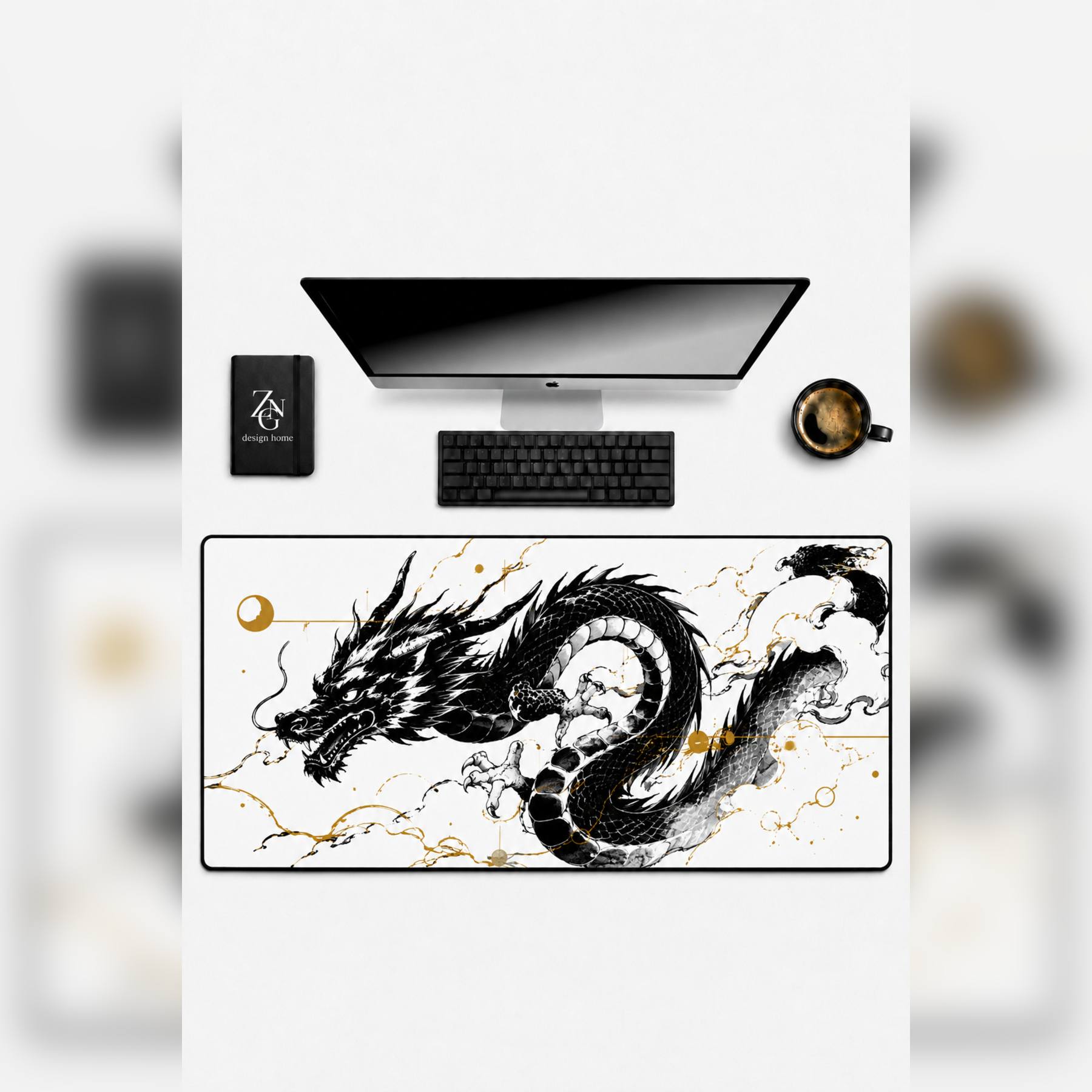 Zen Fusion Collection 80x40 cm Büyük Boy Gaming Mousepad Kaymaz Taban Deskmat