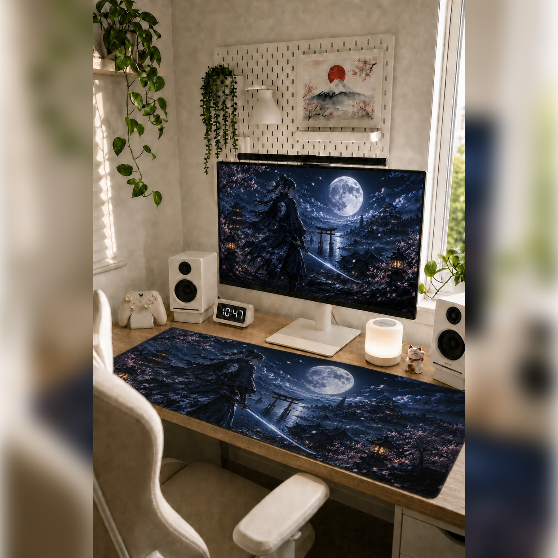 Anime Samurai-Ninja Collection 80x40 cm Büyük Boy Gaming Mousepad Kaymaz Taban Deskmat