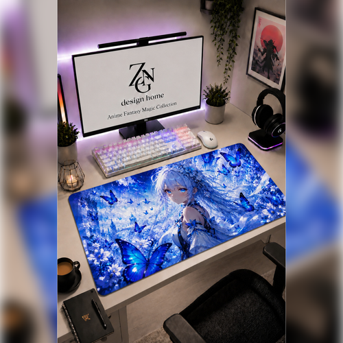 Anime Fantasy Magic Collection 80x40 cm Büyük Boy Gaming Mousepad Kaymaz Taban Deskmat