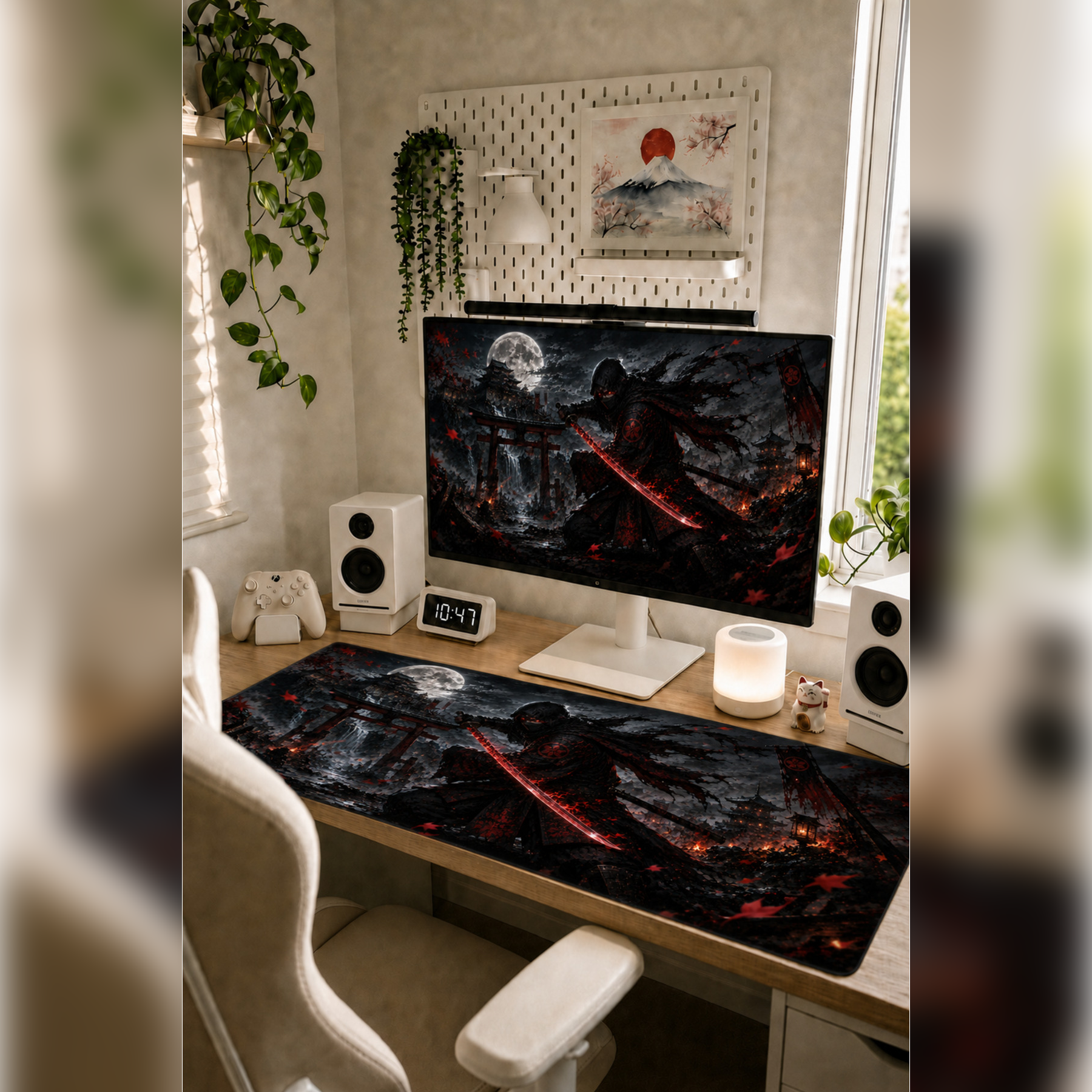Anime Samurai-Ninja Collection 80x40 cm Büyük Boy Gaming Mousepad Kaymaz Taban Deskmat