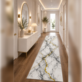 GILDED MARBLE COLLECTION Kişiye Özel Üretim Dekoratif Kaymaz Taban Mutfak-Salon-Hol-Yatak odası-Genç Odası Halısı – Dijital Baskı Yıkanabilir – Farklı Ölçü Seçenekleri