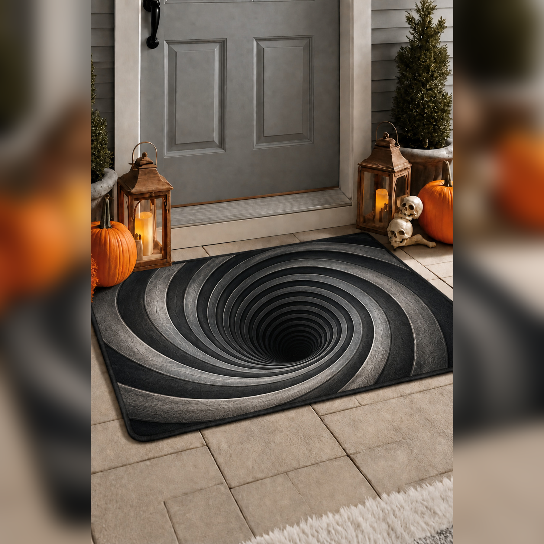 Sipiral Sonsuzluk Gökyüzü 3D İllüzyon Kapı Önü Paspası 70×50 cm -60 x 90 cm – Kaymaz Taban – Kişiye Özel Tasarım Seçeneği