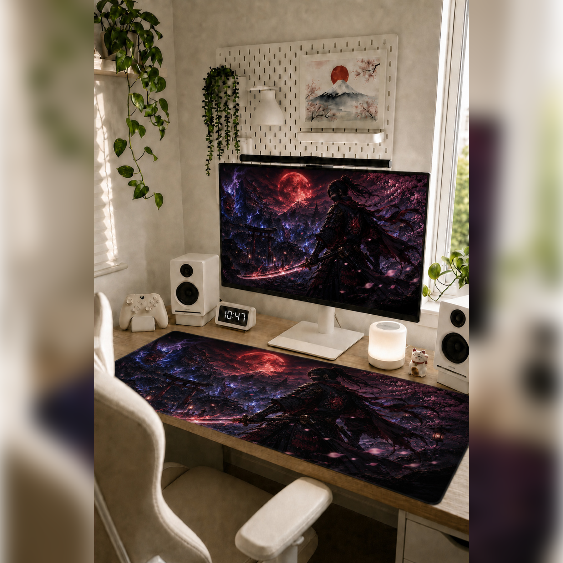 Anime Samurai-Ninja Collection 80x40 cm Büyük Boy Gaming Mousepad Kaymaz Taban Deskmat