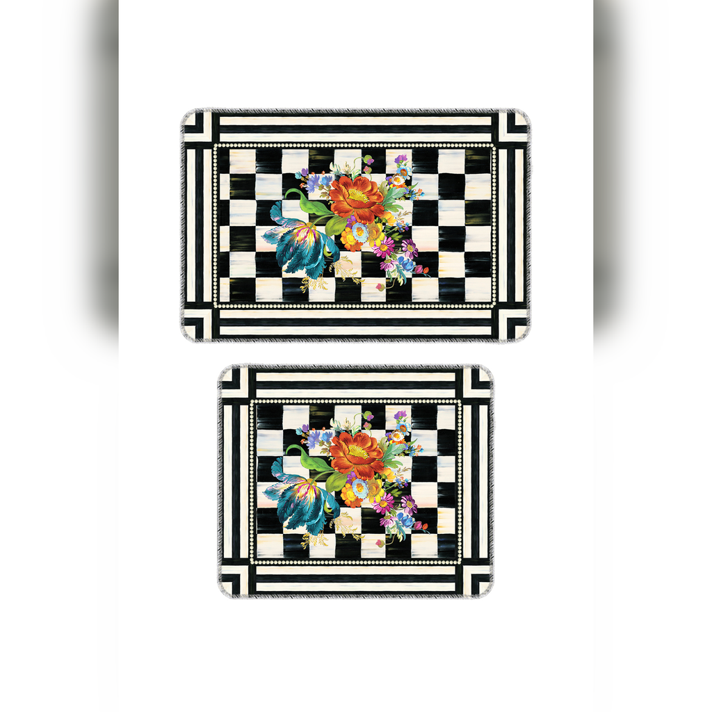 Banyo Paspası 2'li Set Kaymaz Tabanlı ve Yıkanabilir 60x90 Cm - 50x60 Cm