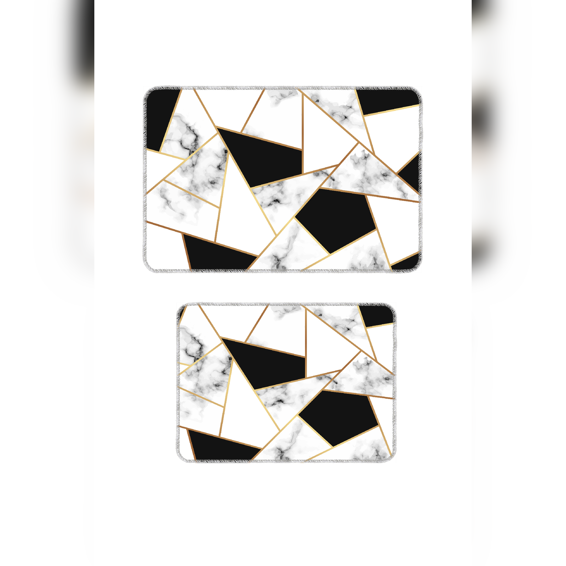 Banyo Paspası 2'li Set Kaymaz Tabanlı ve Yıkanabilir 60x90 Cm - 50x60 Cm