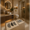 Banyo Paspası 2'li Set Kaymaz Tabanlı ve Yıkanabilir 60x90 Cm - 50x60 Cm