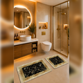 Banyo Paspası 2'li Set Kaymaz Tabanlı ve Yıkanabilir 60x90 Cm - 50x60 Cm
